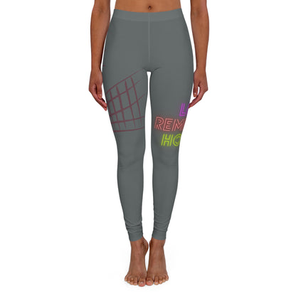 Women's Spandex Leggings: Volleyball Dark Grey