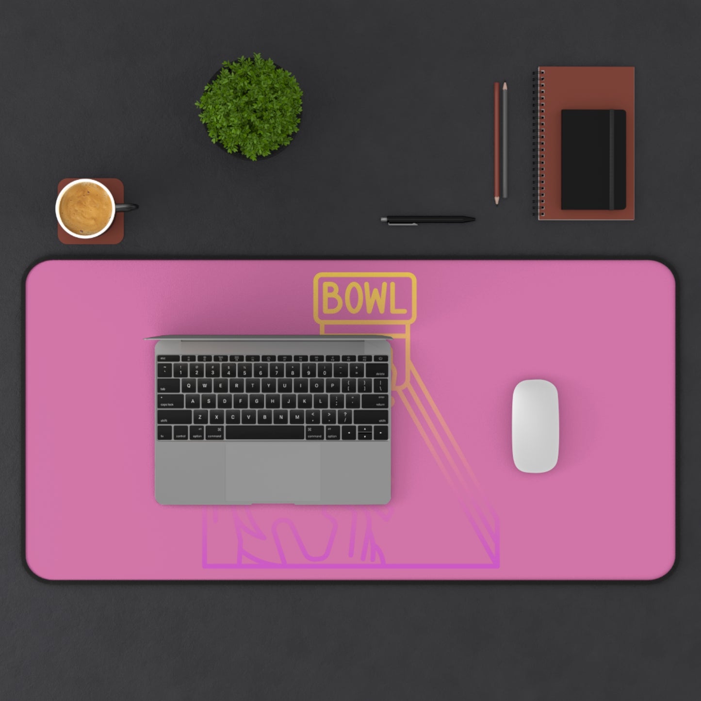 Desk Mat: Bowling Lite Pink