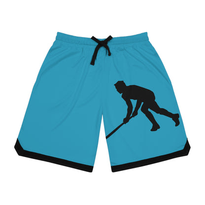 Basketball Rib Shorts: Hockey Turquoise