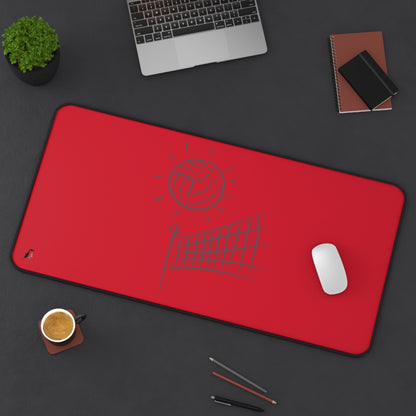 Desk Mat: Volleyball Dark Red