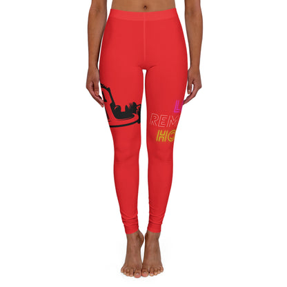 Women's Spandex Leggings: Racing Red