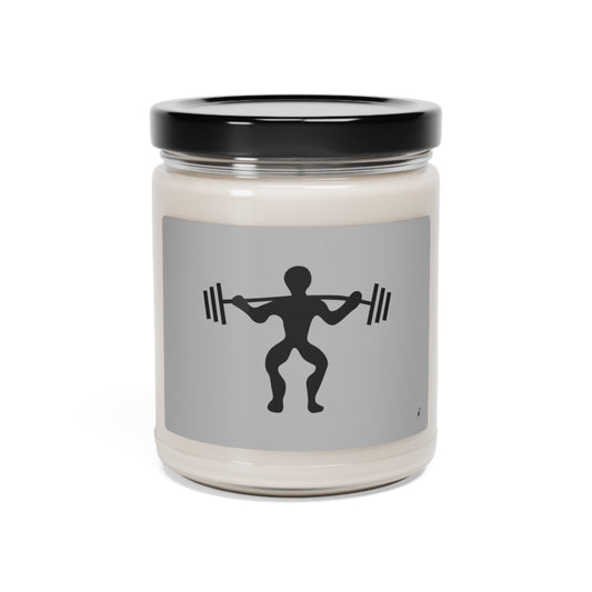 Scented Soy Candle, 9oz: Weightlifting Lite Grey