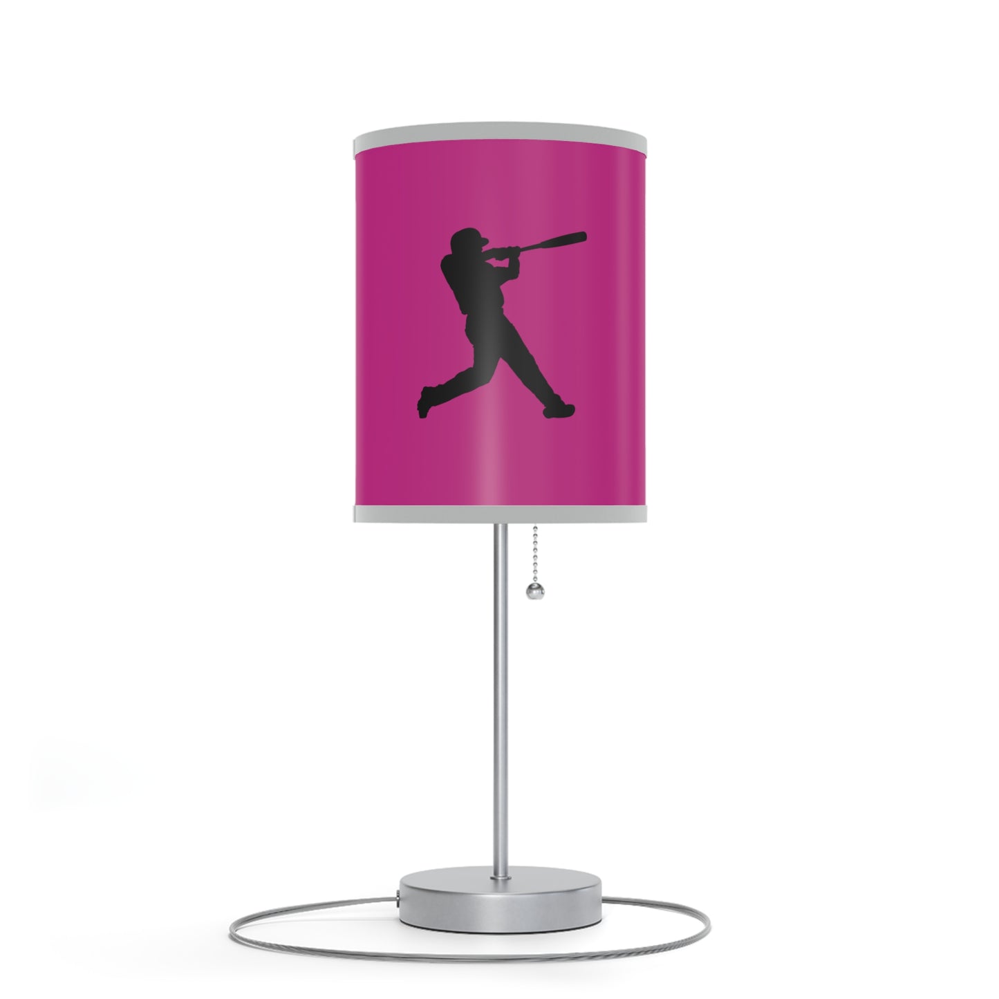 Lamp on a Stand, US|CA plug: Baseball Pink