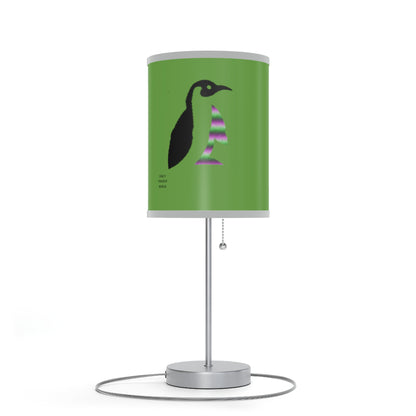 Lamp on a Stand, US|CA plug: Crazy Penguin World Logo Green