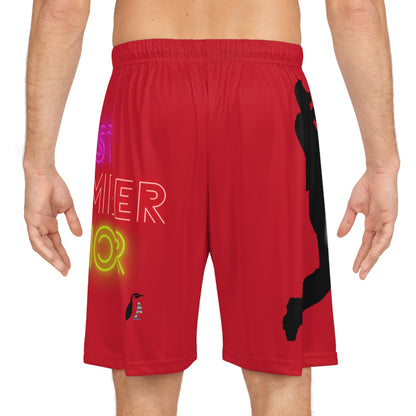 Basketball Shorts: Baseball Dark Red