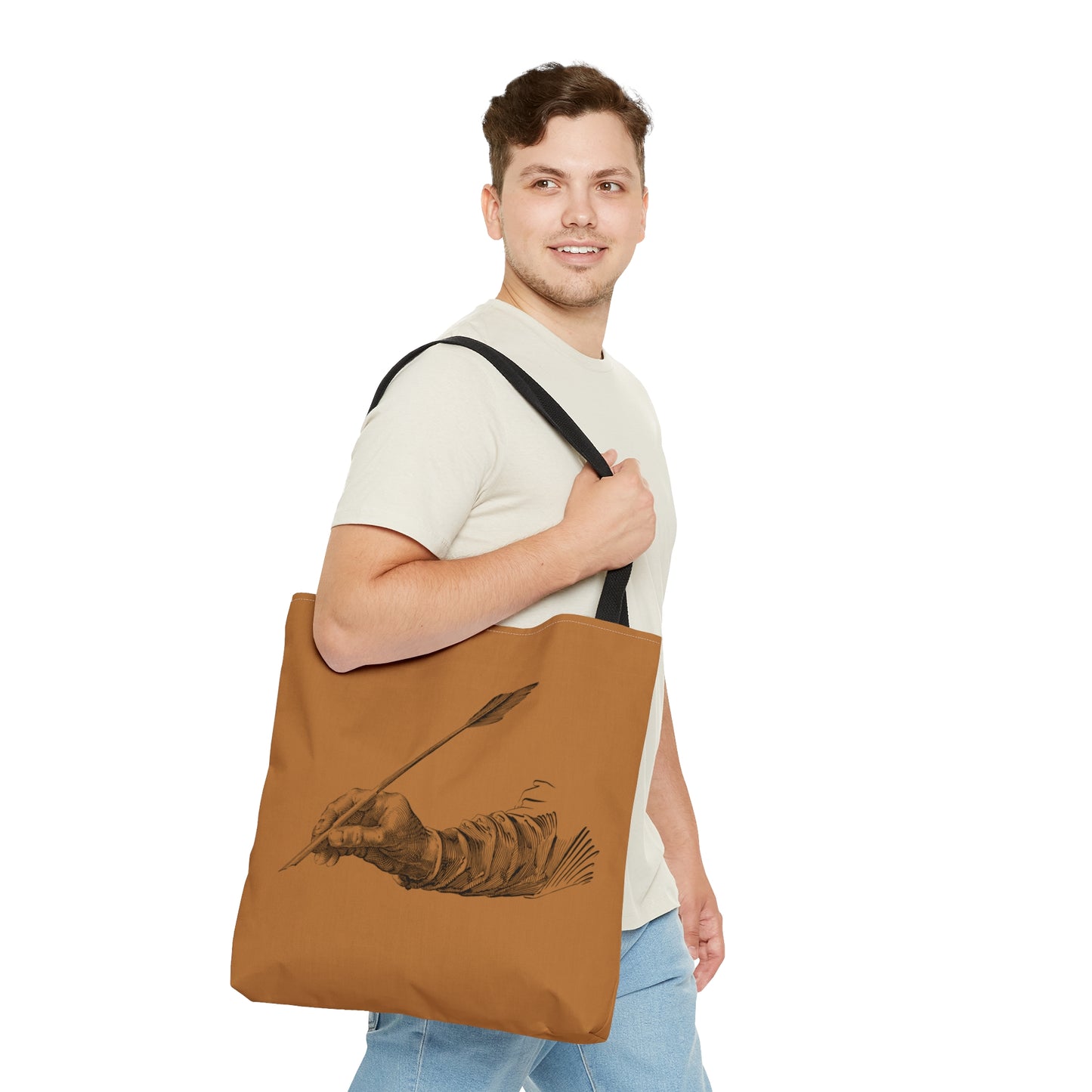 Tote Bag: Writing Lite Brown