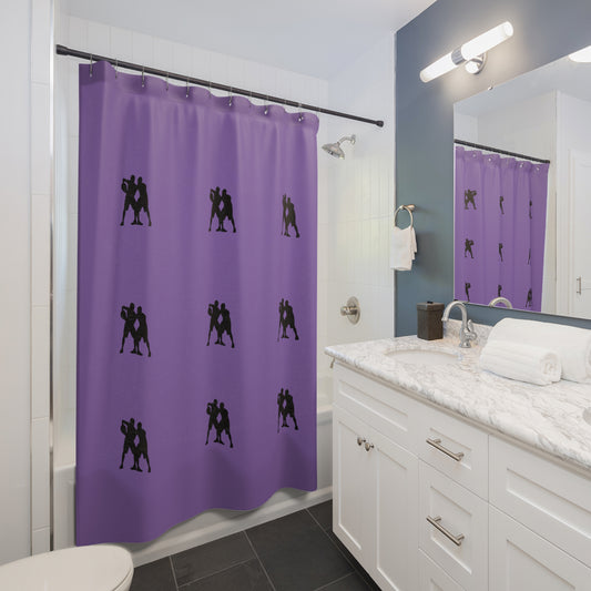 Shower Curtains: #2 Basketball Lite Purple