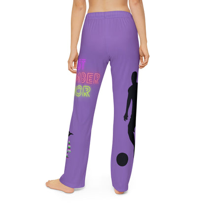 Kids Pajama Pants: Soccer Lite Purple