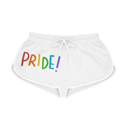 Women's Relaxed Shorts: LGBTQ Pride White