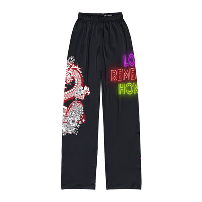 Kids Pajama Pants: Dragons Black