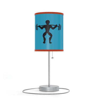 Lamp on a Stand, US|CA plug: Weightlifting Turquoise