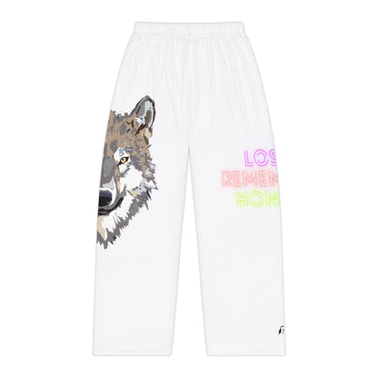 Pambabaeng Pajama Pantalon: Wolves White 