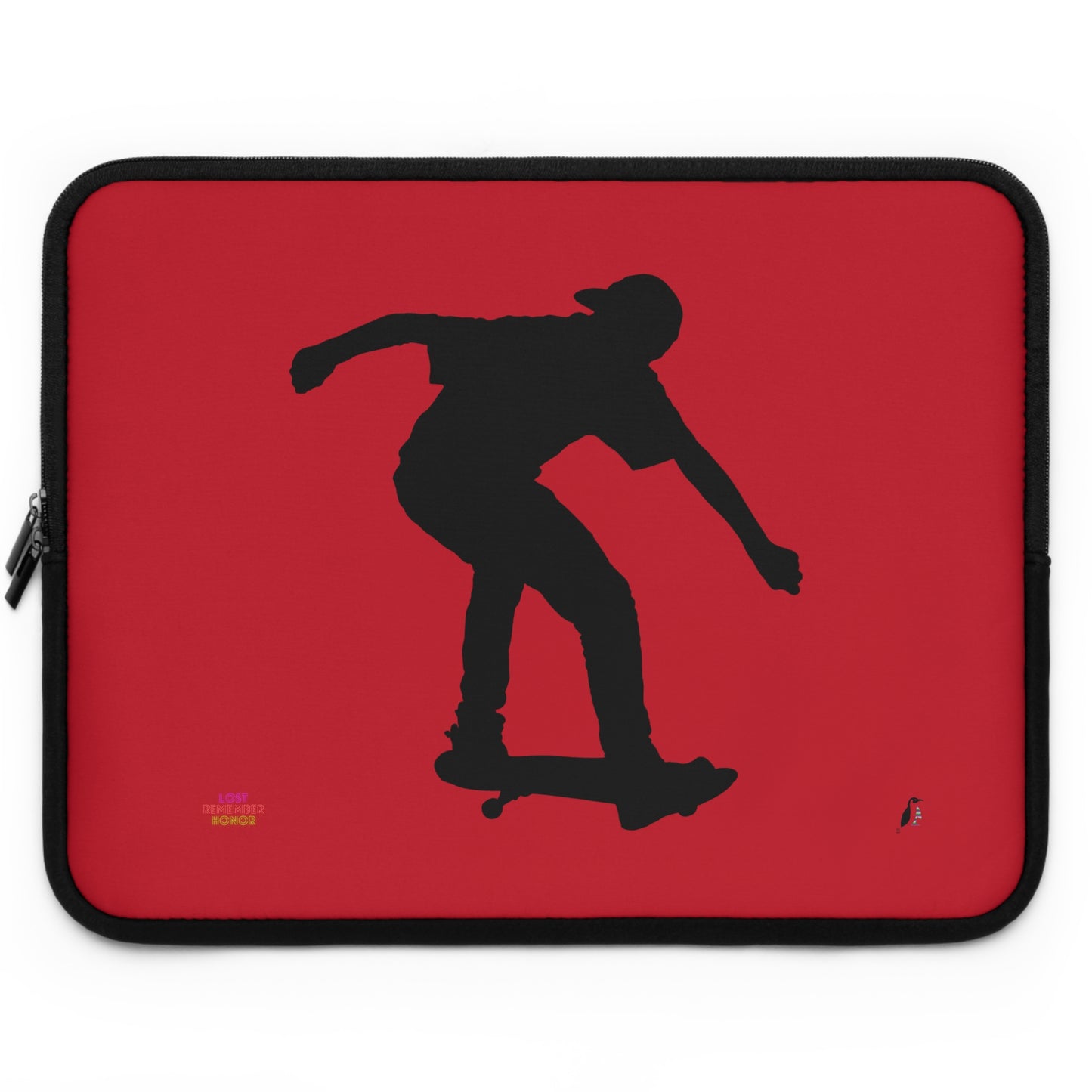 Laptop Sleeve: Skateboarding Dark Red