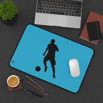 Desk Mat: Soccer Turquoise