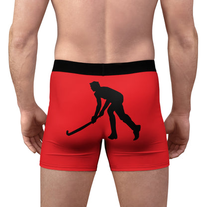 Men's Boxer Briefs: Hockey Red