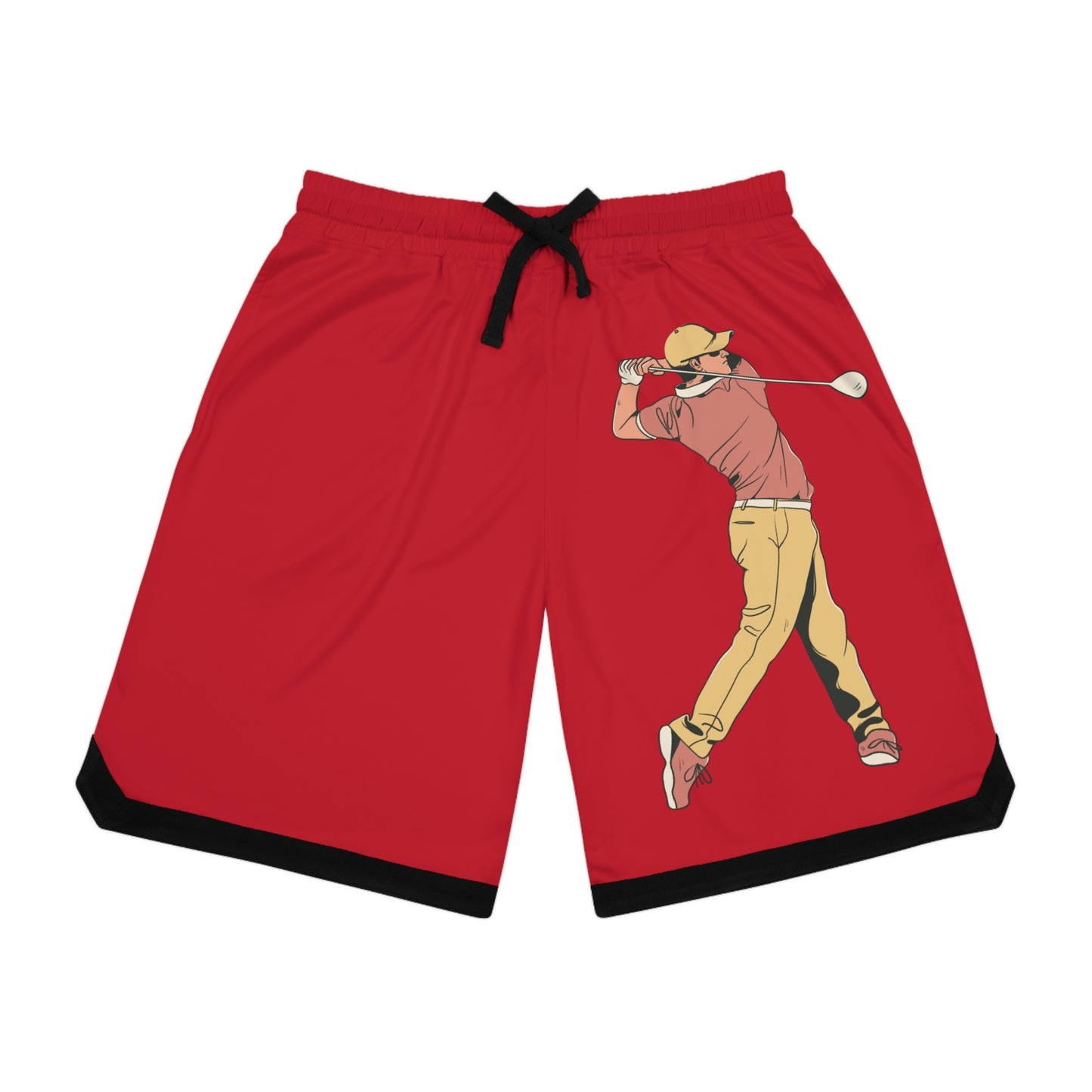 Basketball Rib Shorts: Golf Dark Red