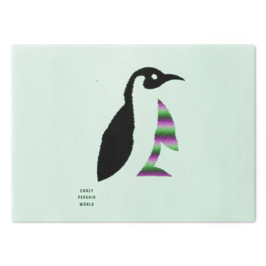 Cutting Board: Crazy Penguin World Logo