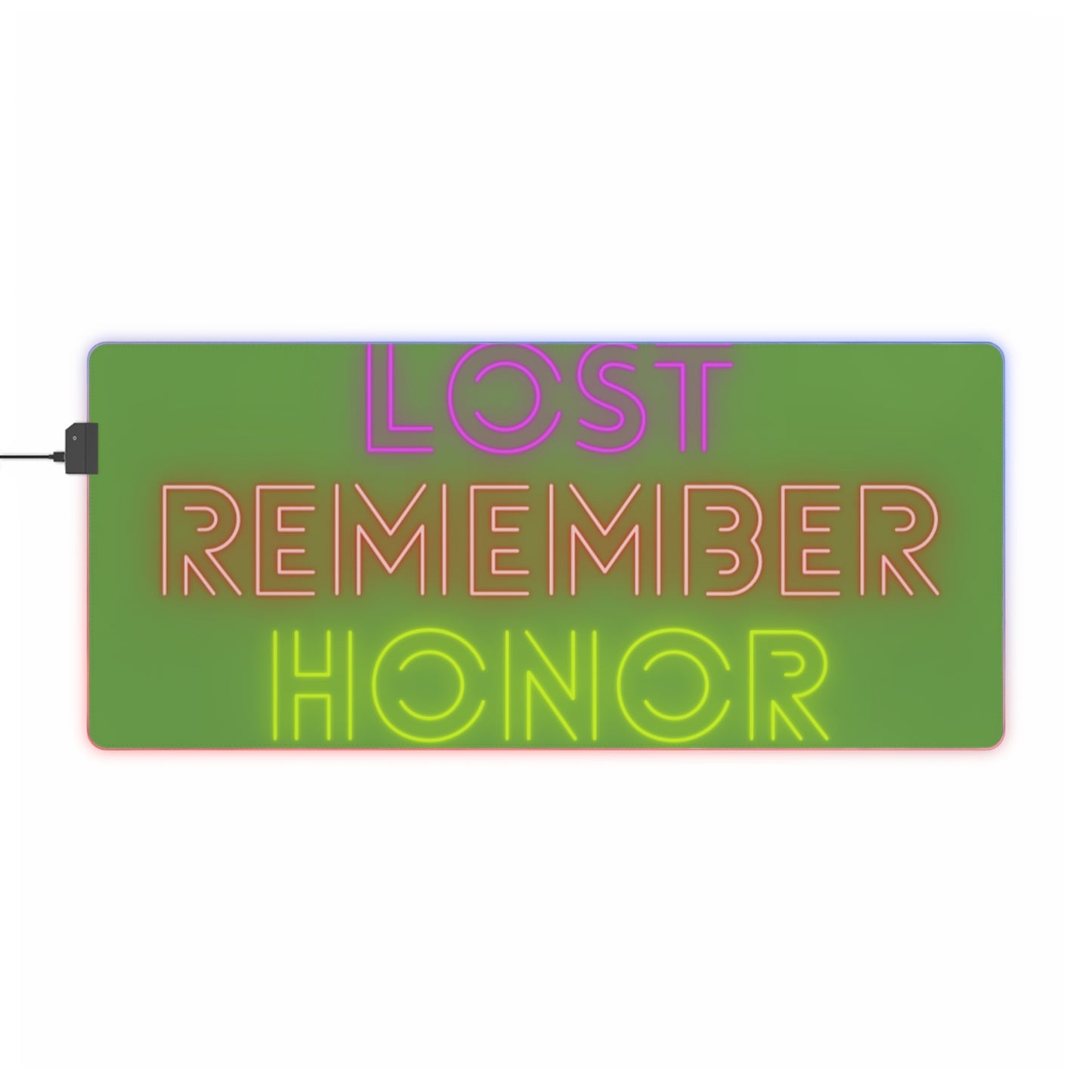 LED Gaming Mouse Pad: Lost Remember Honor Green