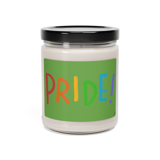 Scented Soy Candle, 9oz: LGBTQ Pride Green