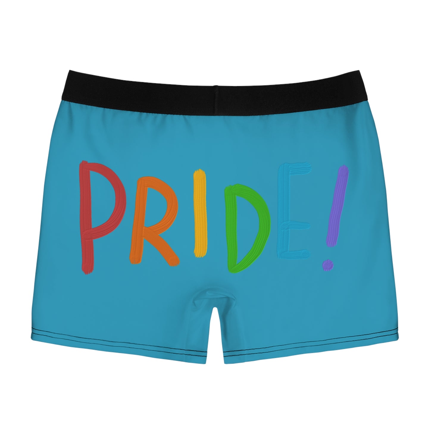 Men's Boxer Briefs: LGBTQ Pride Turquoise