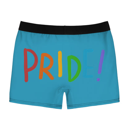 Men's Boxer Briefs: LGBTQ Pride Turquoise