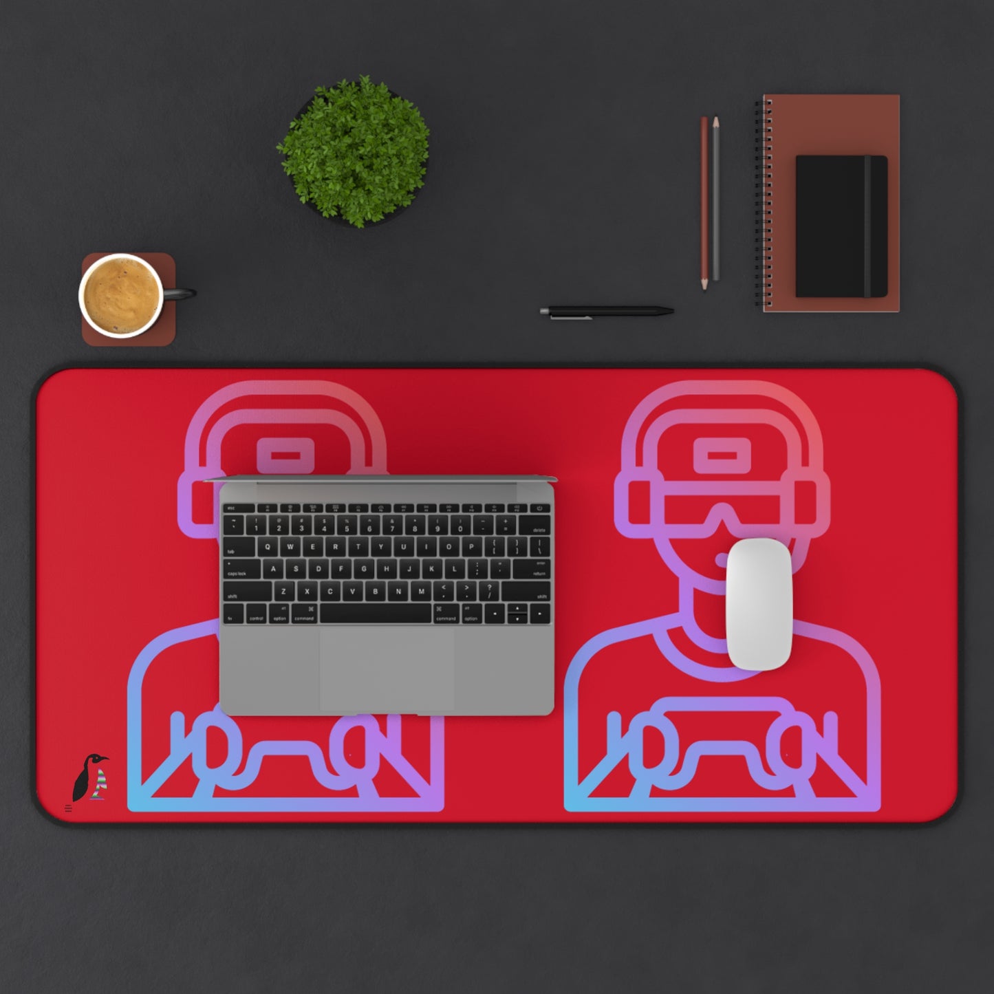 Desk Mat: Gaming Dark Red