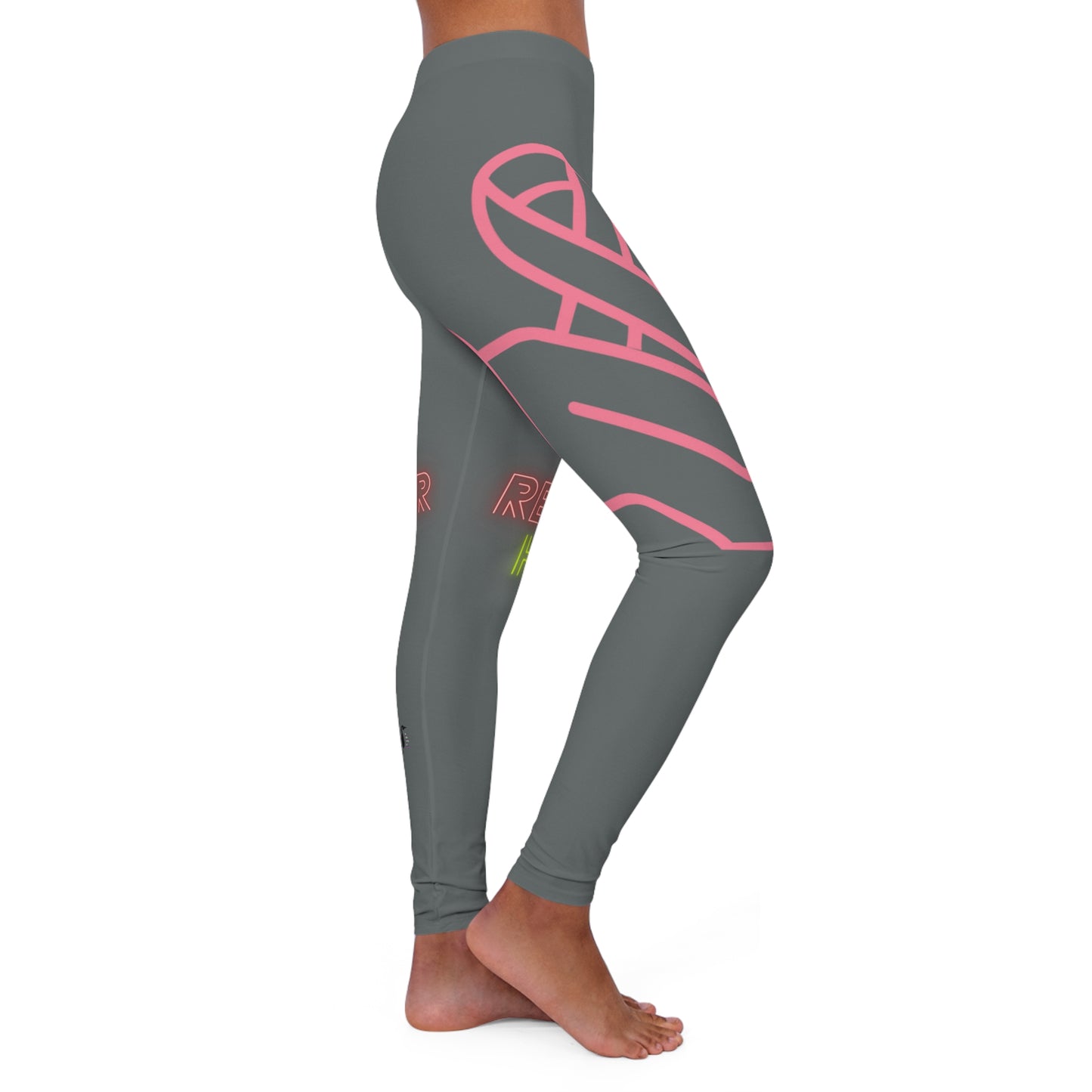 Women's Spandex Leggings: Fight Cancer Dark Grey