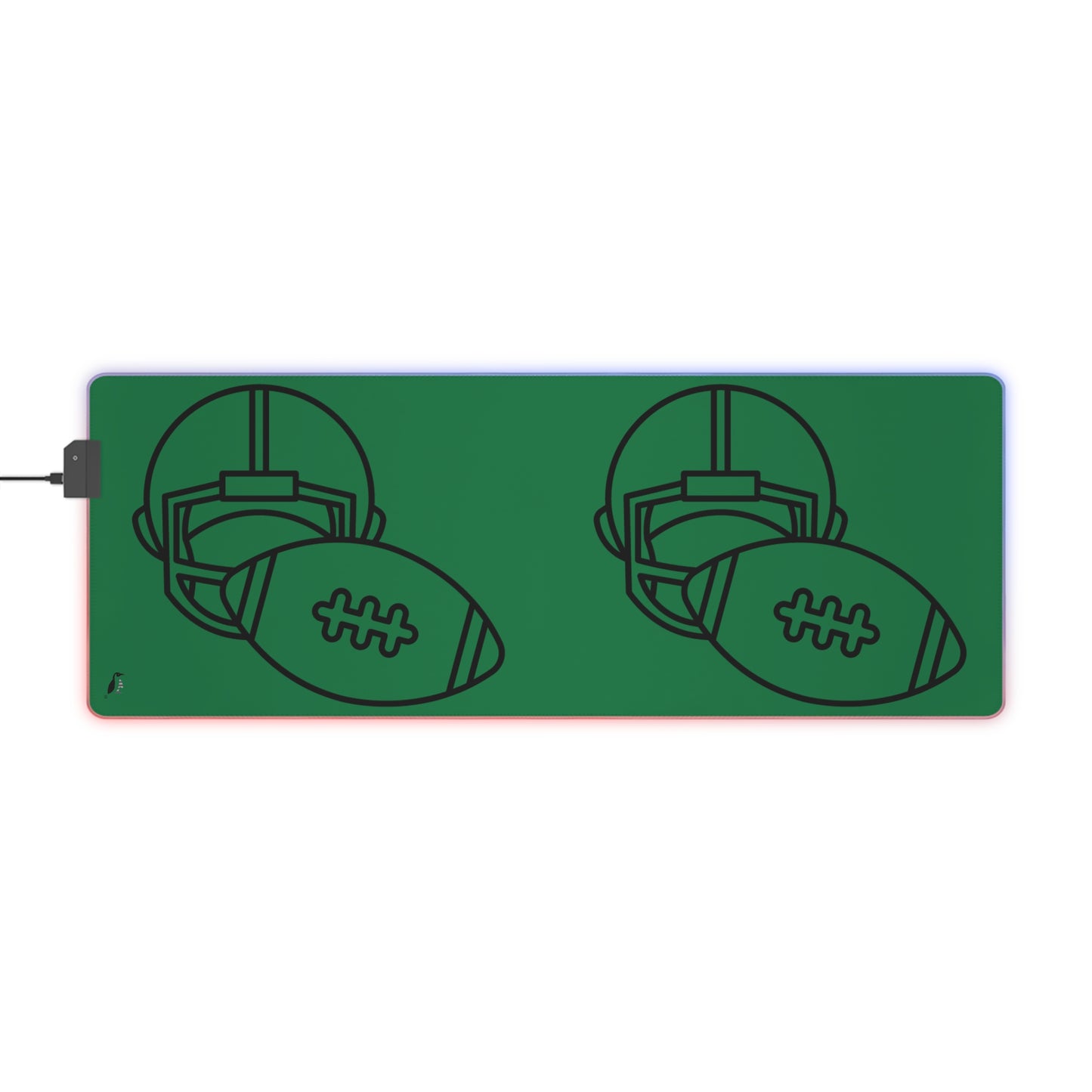 LED Gaming Mouse Pad: Football Dark Green