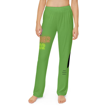 Kids Pajama Pants: Lost Remember Honor Green