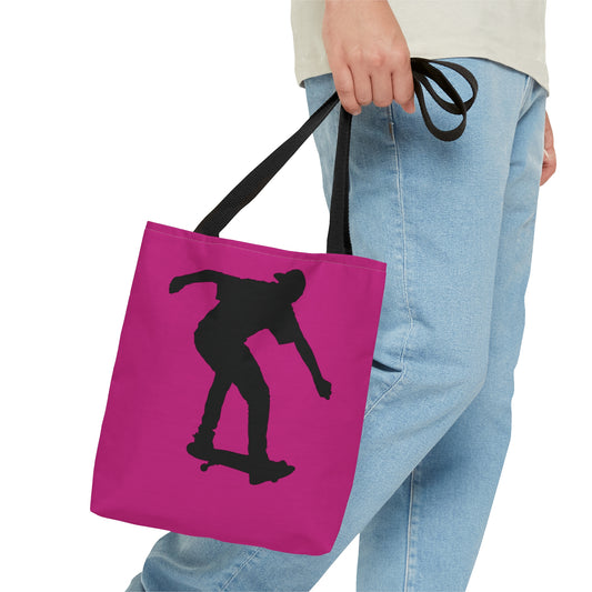 Tote Bag: Skateboarding Pink