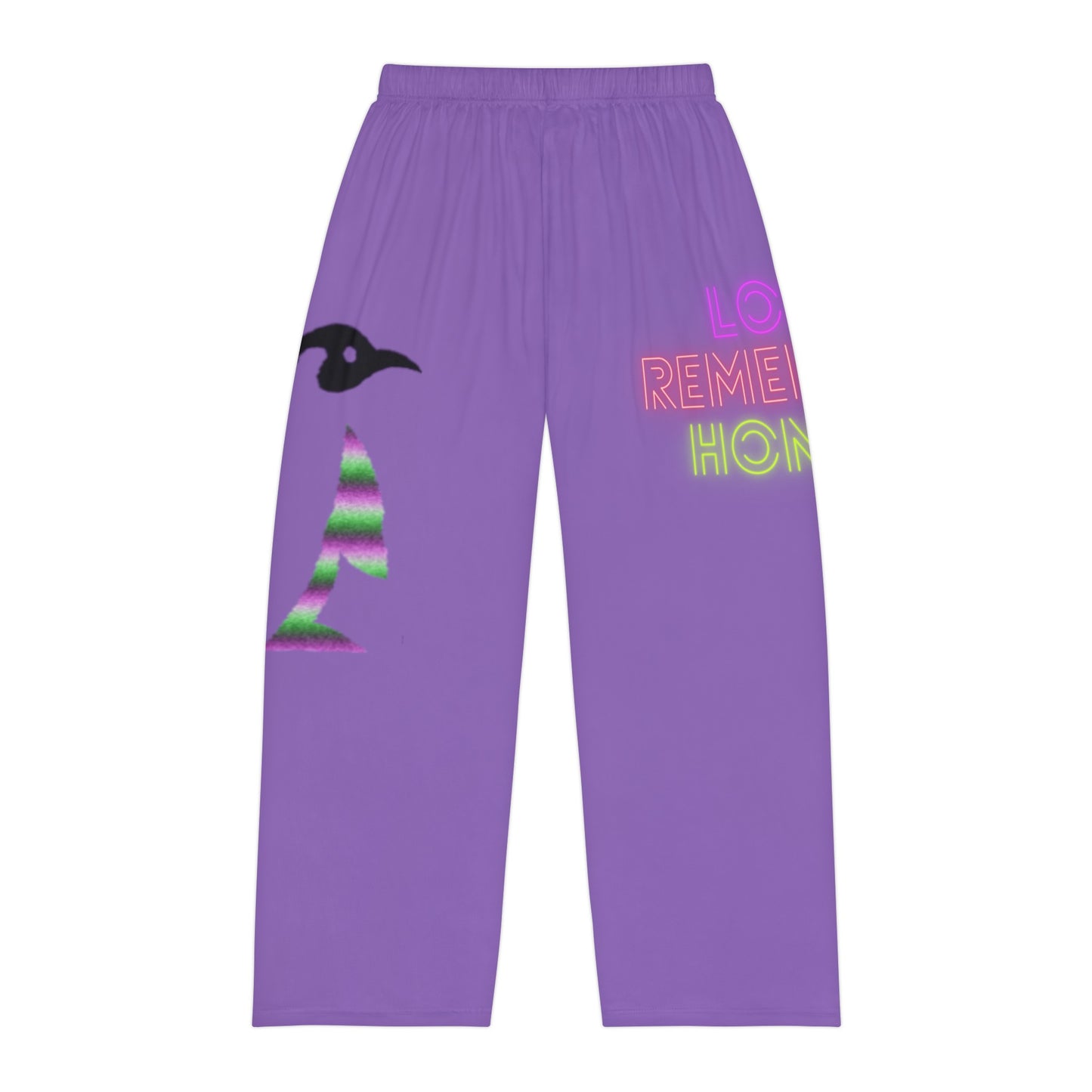 Men's Pajama Pants: Crazy Penguin World Logo Lite Purple