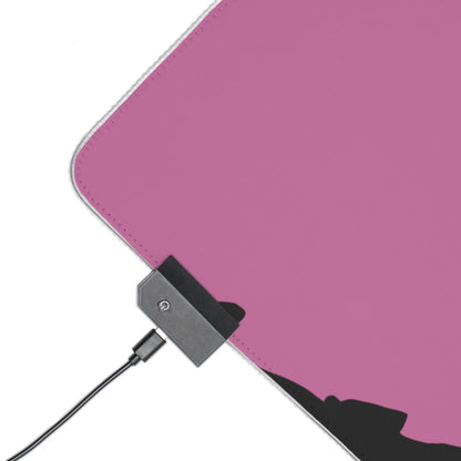 LED Gaming Mouse Pad: Soccer Lite Pink