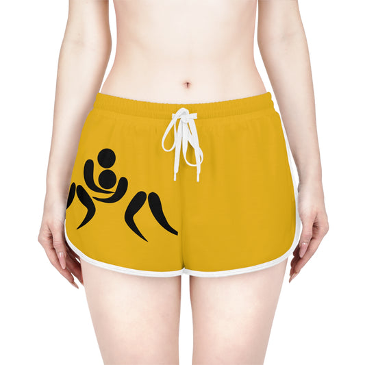 Women's Relaxed Shorts: Wrestling Yellow