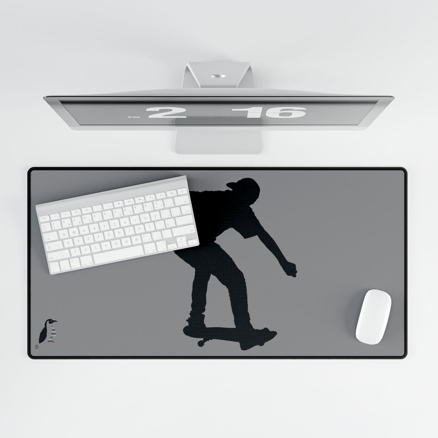 Desk Mats: Skateboarding Grey