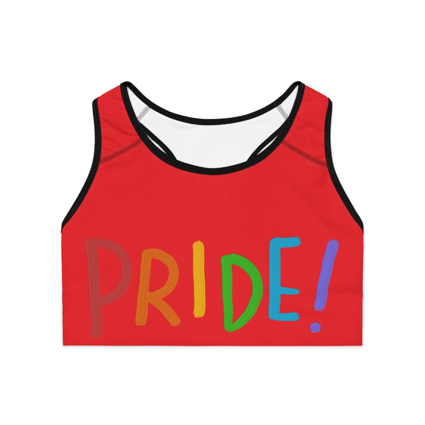 Sports Bra: LGBTQ Pride Red