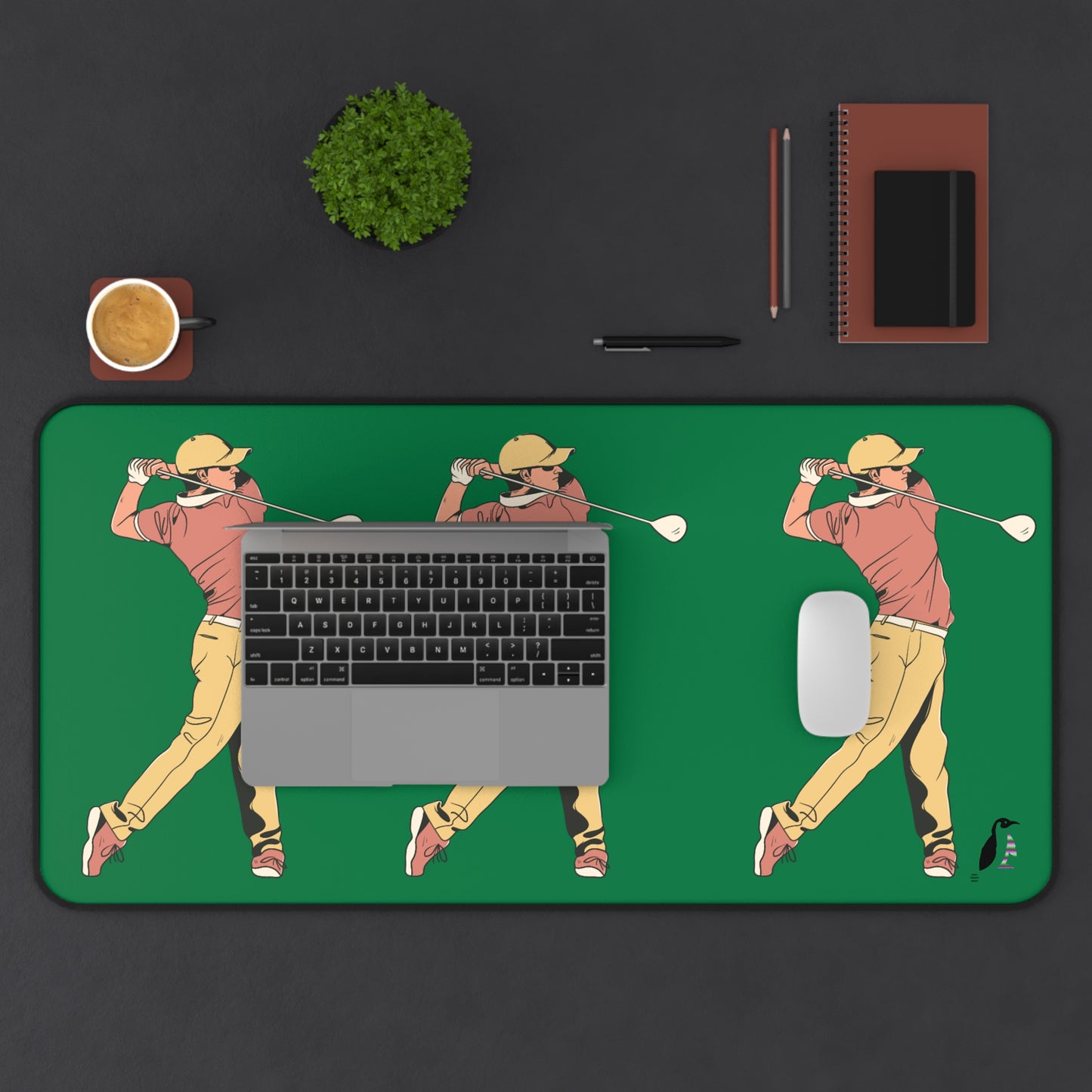 Desk Mat: Golf Dark Green