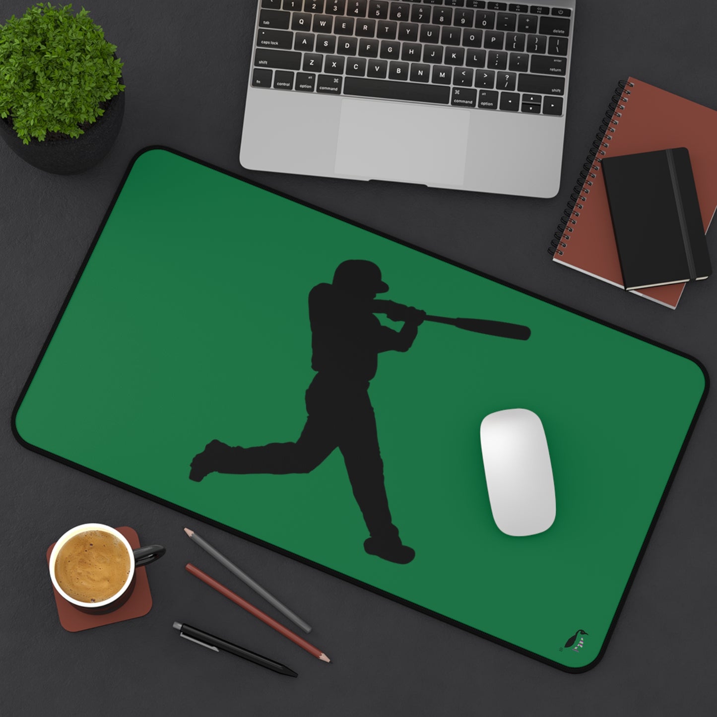 Desk Mat: Baseball Dark Green