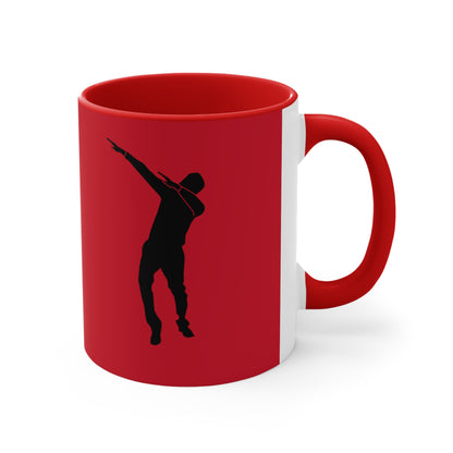 Accent Coffee Mug, 11oz: Dance Dark Red