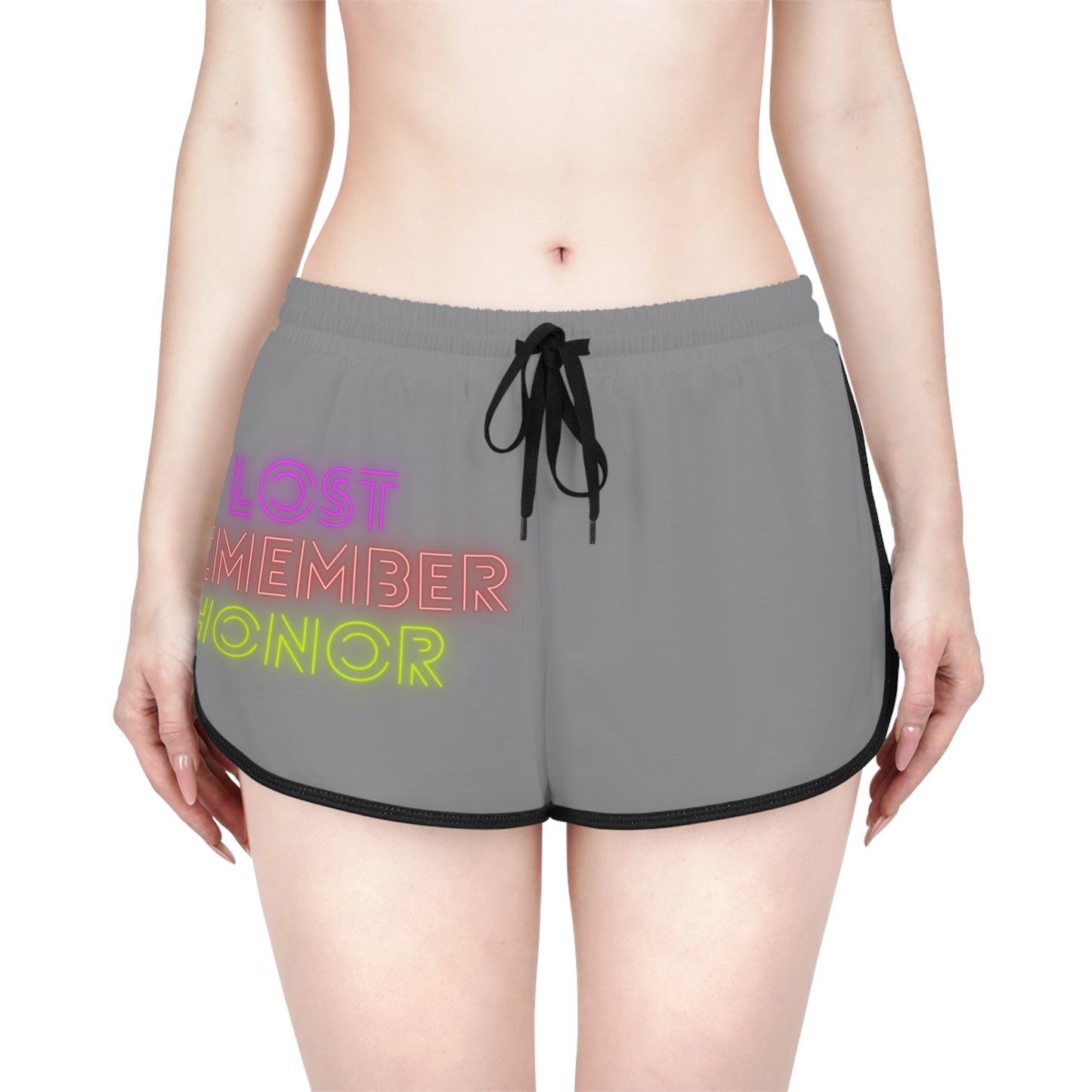 Women's Relaxed Shorts: Lost Remember Honor Grey