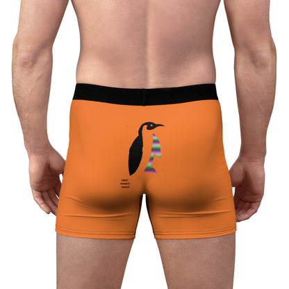 Men's Boxer Briefs: Crazy Penguin World Logo Crusta