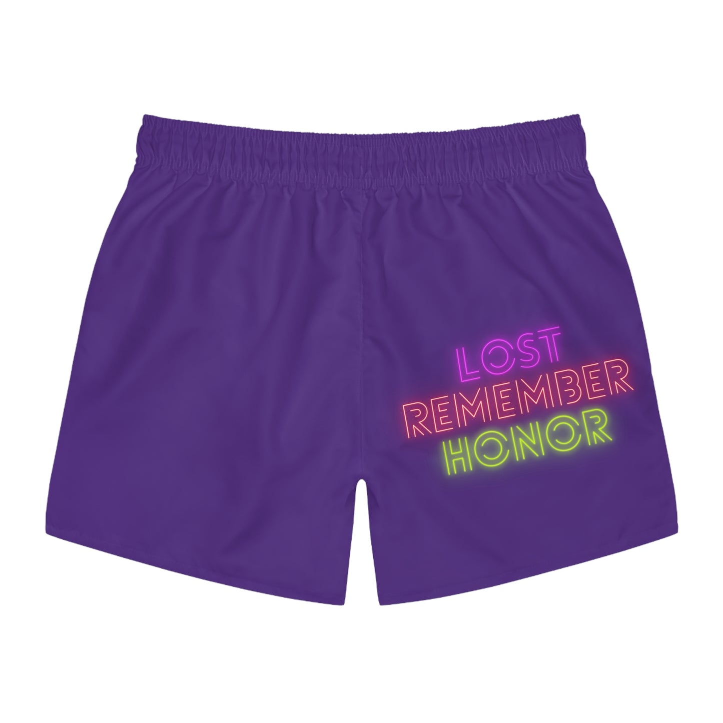 Swim Trunks: Crazy Penguin World Logo Purple