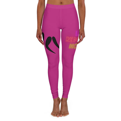 Women's Spandex Leggings: Wrestling Pink