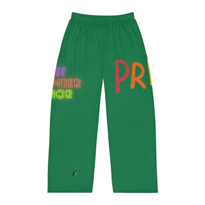 Men's Pajama Pants: LGBTQ Pride Dark Green