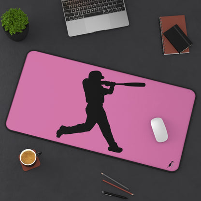 Desk Mat: Baseball Lite Pink