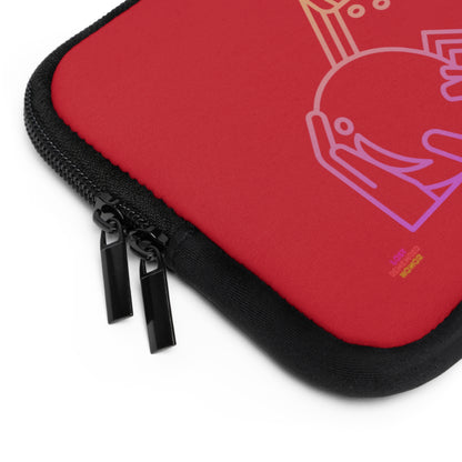 Laptop Sleeve: Bowling Dark Red