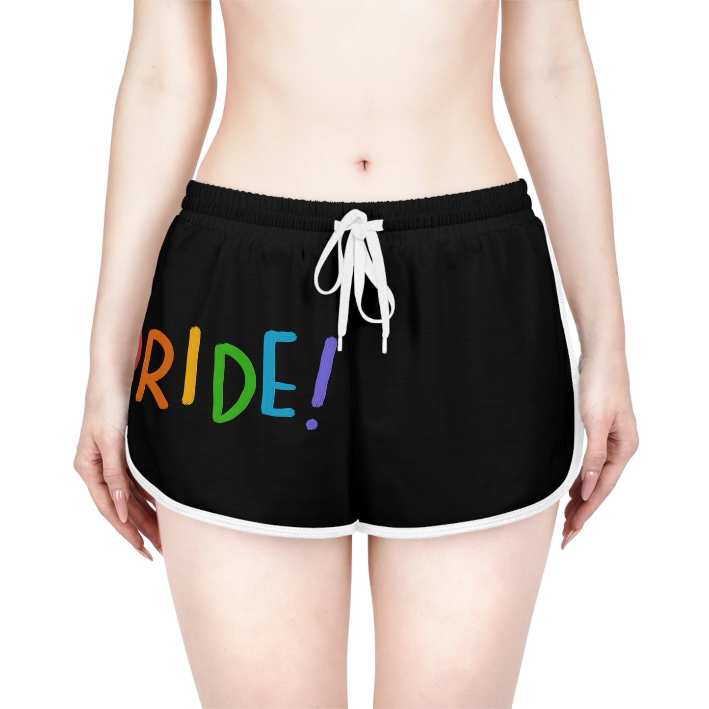 Women's Relaxed Shorts: LGBTQ Pride Black