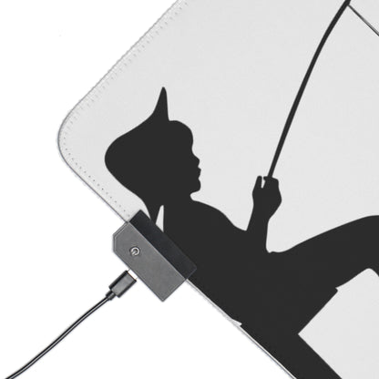 LED Gaming Mouse Pad: Fishing White