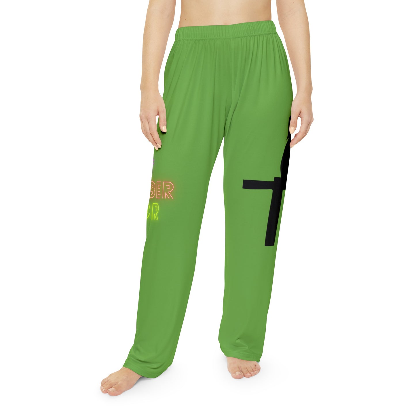 Women's Pajama Pants: Fishing Green