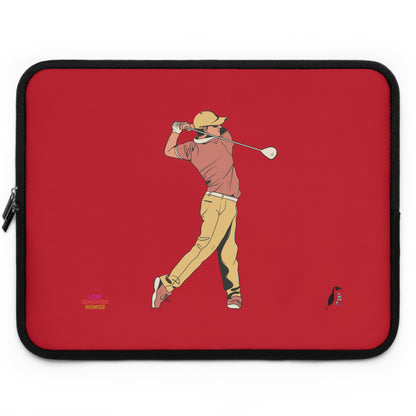 Laptop Sleeve: Golf Dark Red