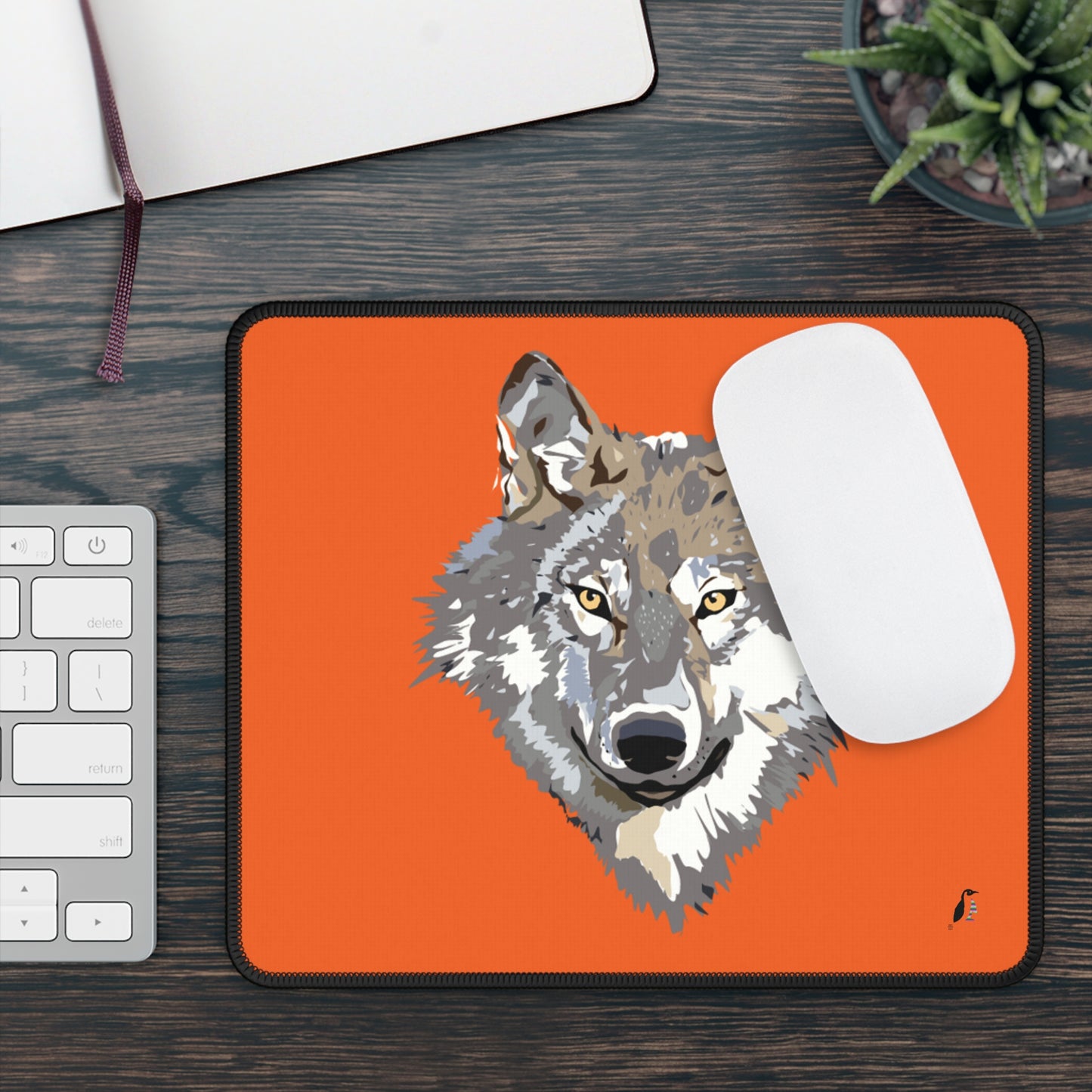 Gaming Mouse Pad: Wolves Orange